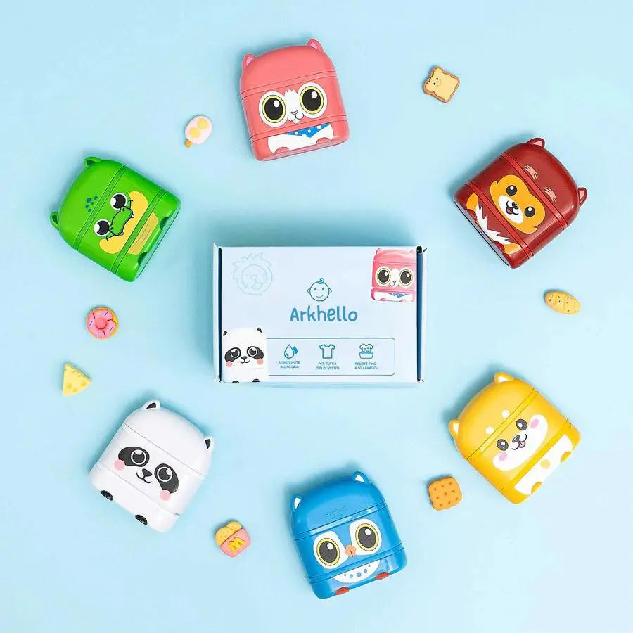 KidTimbro 2.0™ - Personalisierter Namensstempel - Weiße + schwarze Tinte (NEU)